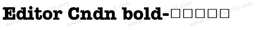 Editor Cndn bold字体转换